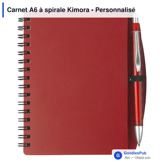 Carnet A6 à spirale personnalisable avec logo - Kimora - Image 6