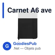 Carnet A6 avec couverture PU Dita - Miniature 1