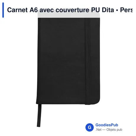 Carnet A6 avec couverture PU Dita