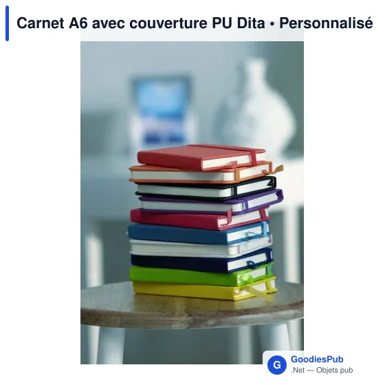 Carnet A6 avec couverture PU Dita - Image 5