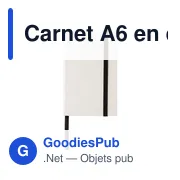 Carnet A6 personnalisable en carton recyclé avec logo - Bohdi - Miniature 1