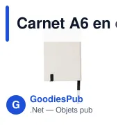 Carnet A6 personnalisable en carton recyclé avec logo - Bohdi - Miniature 2