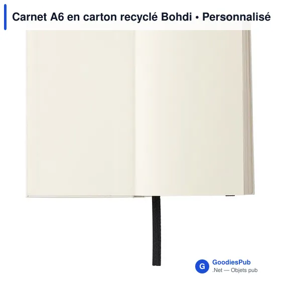 Carnet A6 personnalisable en carton recyclé avec logo - Bohdi - Image 5