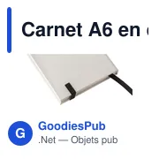 Carnet A6 personnalisable en carton recyclé avec logo - Bohdi - Miniature 7