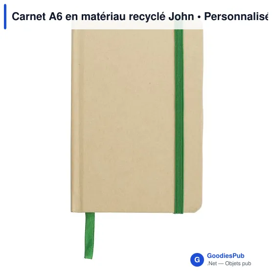Carnet A6 en matériau recyclé John - Image 2
