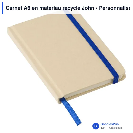 Carnet A6 en matériau recyclé John - Image 3