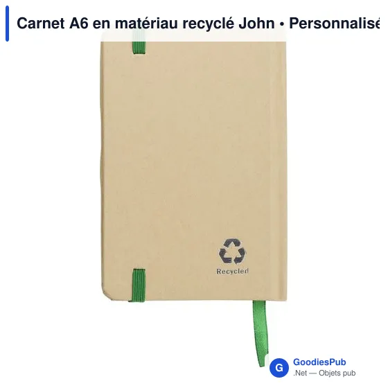 Carnet A6 en matériau recyclé John - Image 5