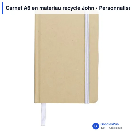 Carnet A6 en matériau recyclé John - Image 6