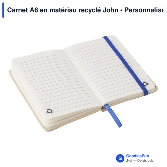Carnet A6 en matériau recyclé John - Image 9