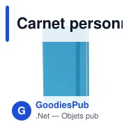 Carnet personnalisable A6 en PU et papier FSC avec logo - Format poche - Miniature 2