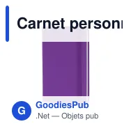 Carnet personnalisable A6 en PU et papier FSC avec logo - Format poche - Miniature 11