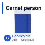 Carnet personnalisable A6 en PU et papier FSC avec logo - Format poche - Miniature 5