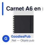 Carnet A6 personnalisable en rPET Ilias avec logo - Miniature 1