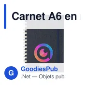 Carnet A6 personnalisable en rPET Ilias avec logo - Miniature 3