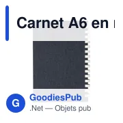 Carnet A6 personnalisable en rPET Ilias avec logo - Miniature 6