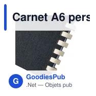 Carnet A6 personnalisable en rPET Ilias avec logo - Miniature 9