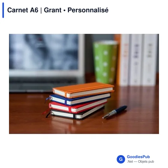Carnet A6 personnalisable avec logo - Grant - Image 3