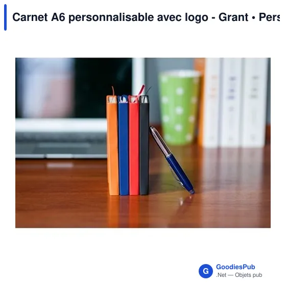 Carnet A6 personnalisable avec logo - Grant - Image 4