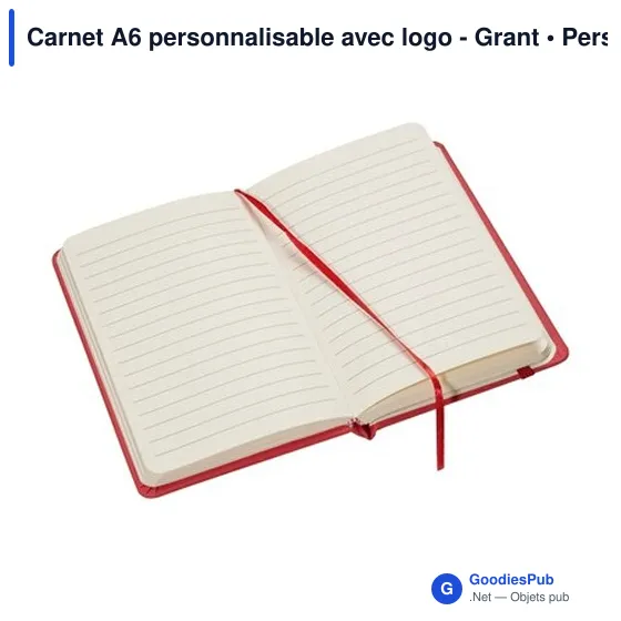 Carnet A6 personnalisable avec logo - Grant - Image 5