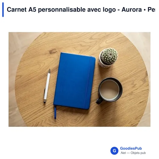 Carnet A5 personnalisable avec logo - Aurora - Image 2