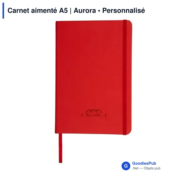 Carnet A5 personnalisable avec logo - Aurora - Image 12