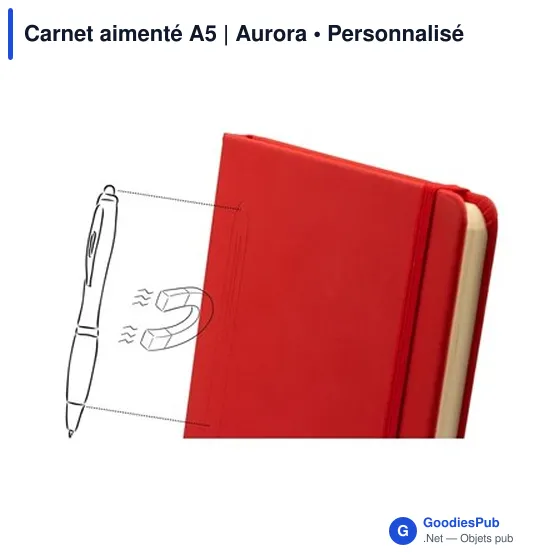 Carnet A5 personnalisable avec logo - Aurora - Image 3