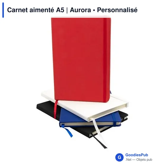 Carnet A5 personnalisable avec logo - Aurora - Image 4