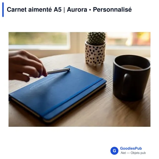 Carnet A5 personnalisable avec logo - Aurora - Image 6