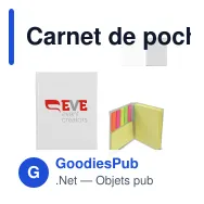 Carnet de poche personnalisable à couverture rigide avec logo - Mini - Miniature 1