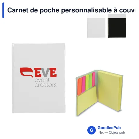 Carnet de poche personnalisable à couverture rigide avec logo - Mini