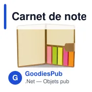 Carnet de notes personnalisable à marque-pages avec logo - Compact - Miniature 3