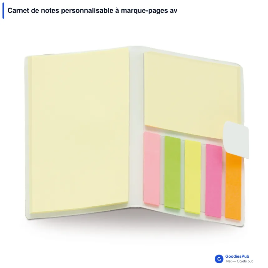 Carnet de notes personnalisable à marque-pages avec logo - Compact - Image 4