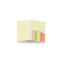 Variante Blanc - Carnet de notes personnalisable à marque-pages avec logo - Compact