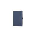 Variante Bleu foncé - Carnet personnalisable A5 avec pochette en R-PET 600D avec logo - Ashira