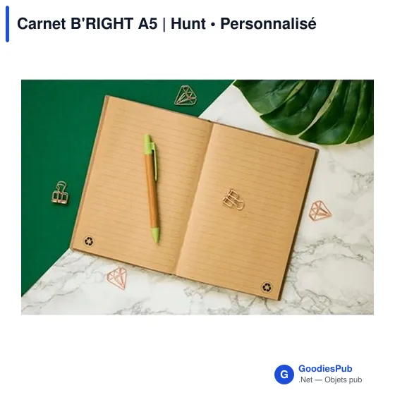 Carnet B'RIGHT A5 personnalisable avec logo - Hunt - Image 2
