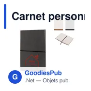 Carnet personnalisable A5 en cuir recyclé avec logo - Couverture cuir recyclé - Miniature 1