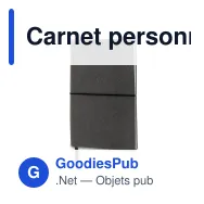 Carnet personnalisable A5 en cuir recyclé avec logo - Couverture cuir recyclé - Miniature 2