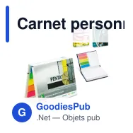 Carnet personnalisable couverture sur-mesure en carton laminé avec logo - Poche - Miniature 1