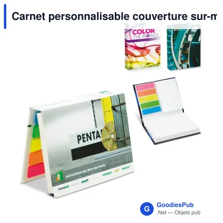 Carnet personnalisable couverture sur-mesure en carton laminé avec logo - Poche