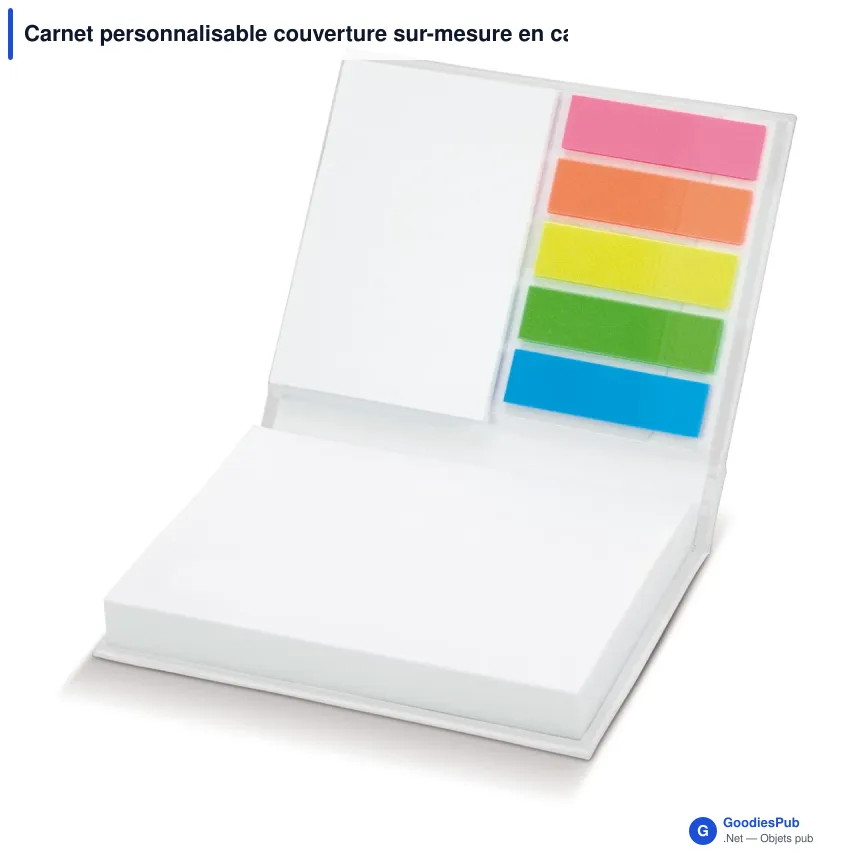 Carnet personnalisable couverture sur-mesure en carton laminé avec logo - Poche - Image 2