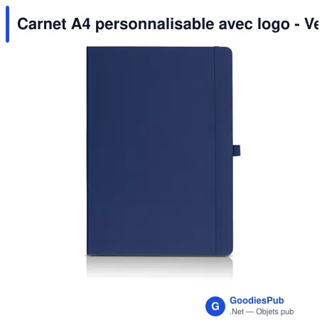 Carnet A4 personnalisable avec logo - Velsa