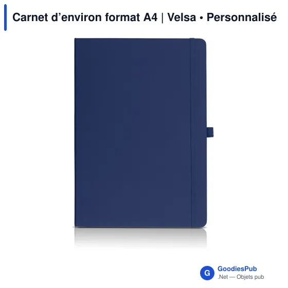 Carnet A4 personnalisable avec logo - Velsa - Image 1