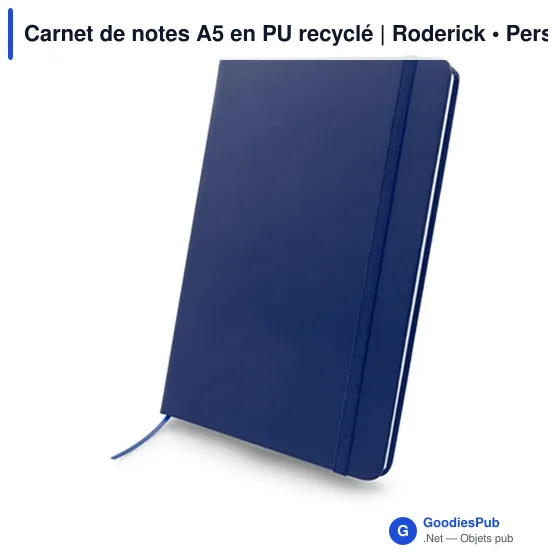 Carnet de notes A5 en PU recyclé | Roderick - Image 3