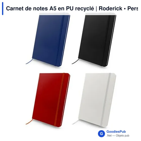 Carnet de notes A5 en PU recyclé | Roderick - Image 7