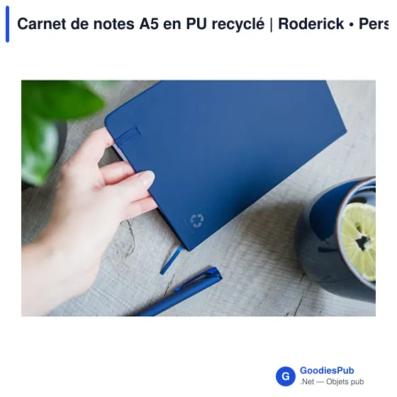 Carnet de notes A5 en PU recyclé | Roderick - Image 8