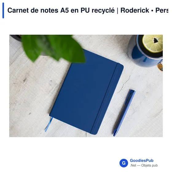 Carnet de notes A5 en PU recyclé | Roderick - Image 10