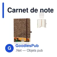 Carnet de notes personnalisable A5 en fibre de café avec logo - Café Moulu - Miniature 1