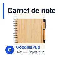 Carnet de notes en bambou Carmen - Miniature 1