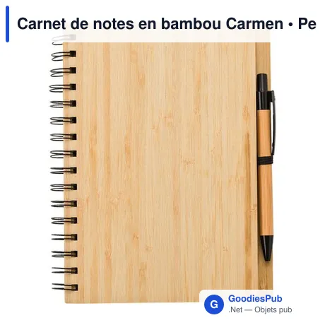 Carnet de notes en bambou Carmen