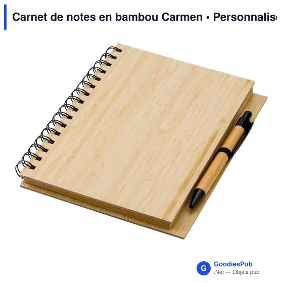 Carnet de notes en bambou Carmen - Image 2
